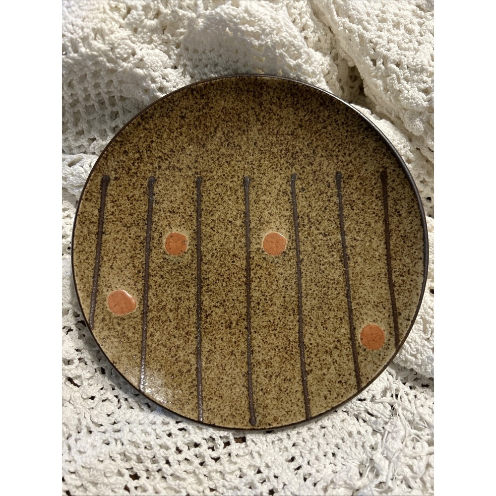 Vintage Rare Takahashi San Francisco JAPAN  Brown Speckled Plate